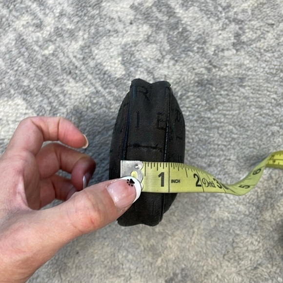 Bvlgari Mono Logo Mania Mini Zip Pouch Case Black Canvas Compact - Picture 7 of 14